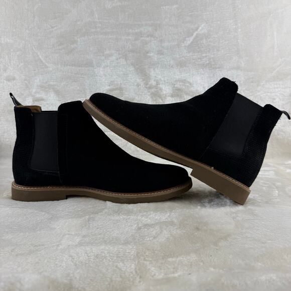 Steve Madden Highlyte Suede Leather Chelsea Boots Men\'s Size 9M Black